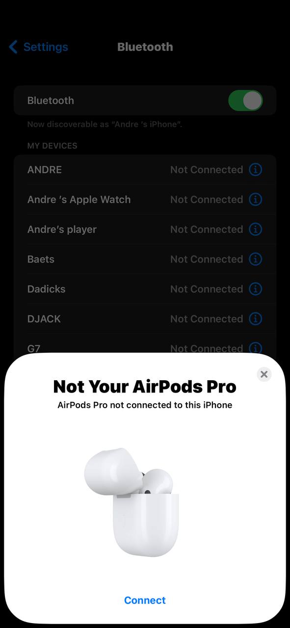 Airpod pro not your airpod